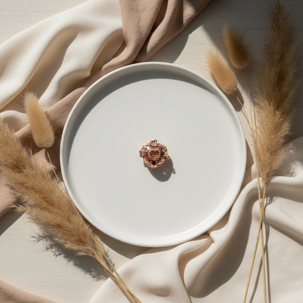 Llamador de Angeles Corazon Oro Rosa