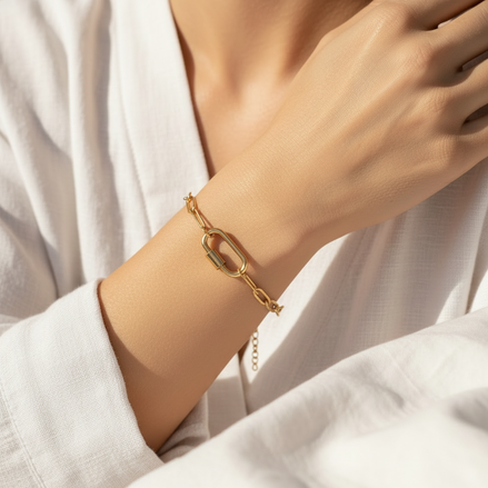 Pulsera Paperclip con Carabiner