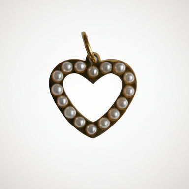 Charm Corazon con Perlas